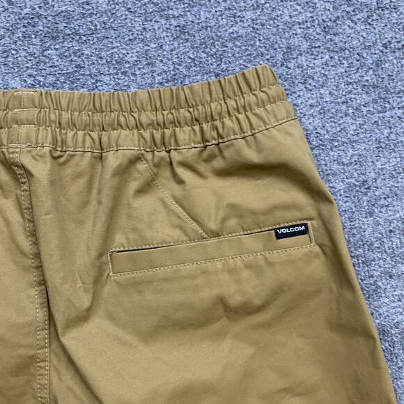 Volcom Shorts Mens S Small Latte Cotton Blend Frickin Modern Stretch Walking - Picture 8 of 14